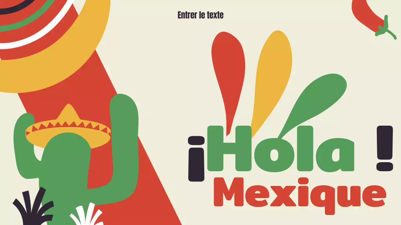 Un guide kitsch du Mexique en rouge et vert