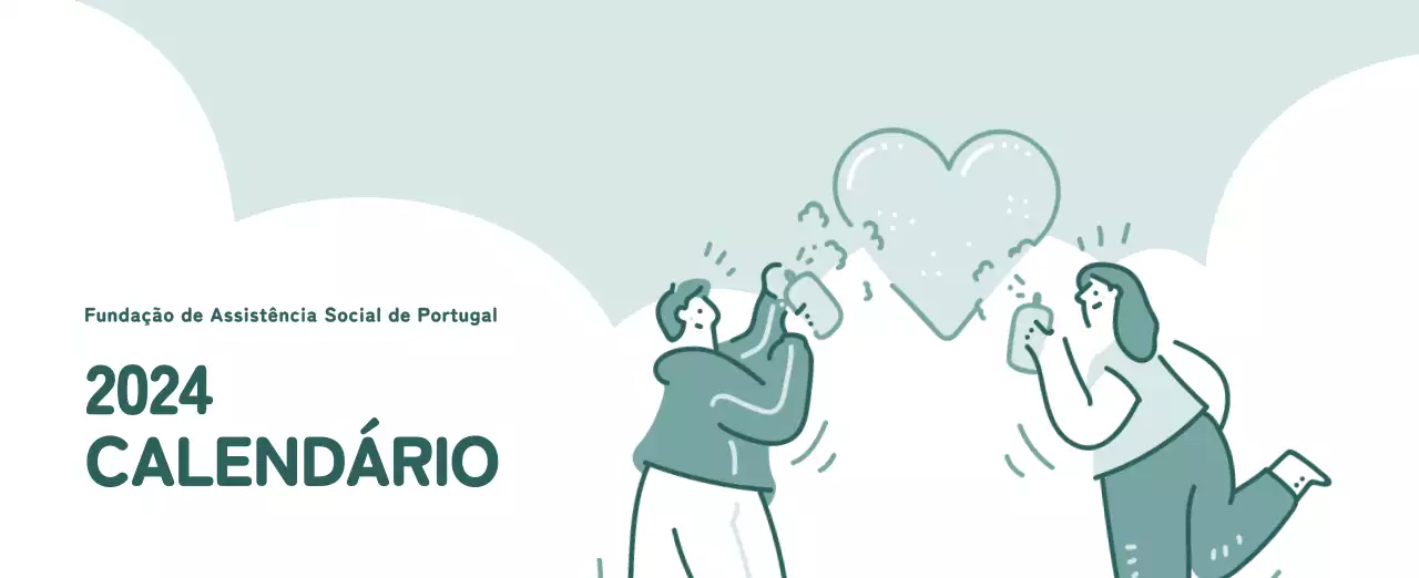 Um calendário com ilustrações coloridas e emotivas