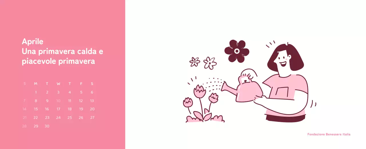 Un calendario con illustrazioni colorate ed emozionali