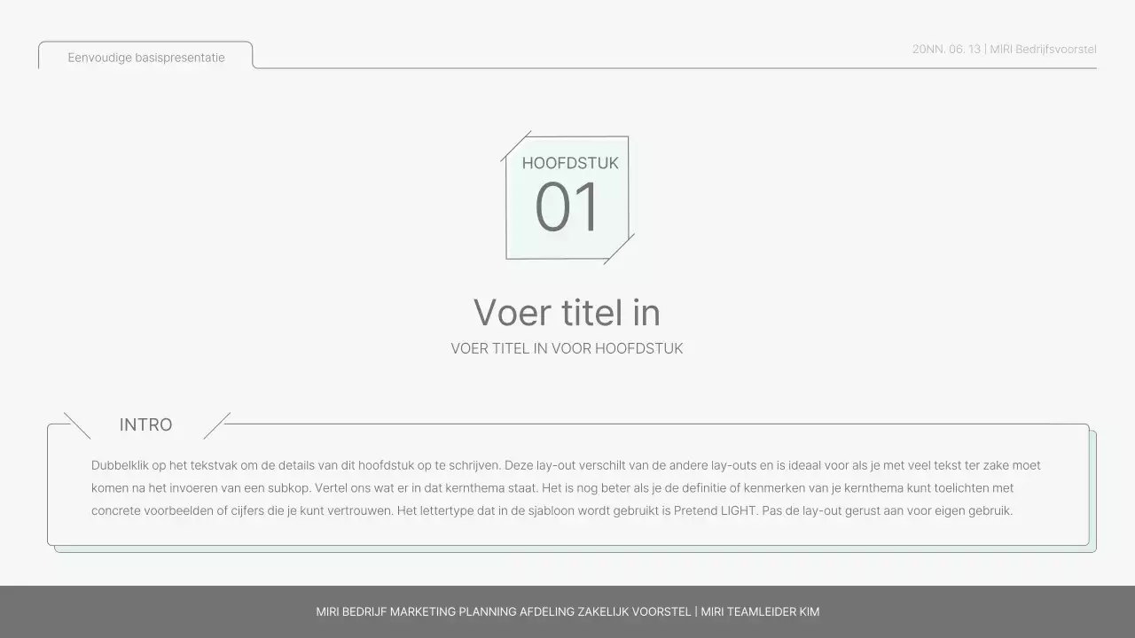 Eenvoudig basisrapport in lichtblauw en lichtgroen
