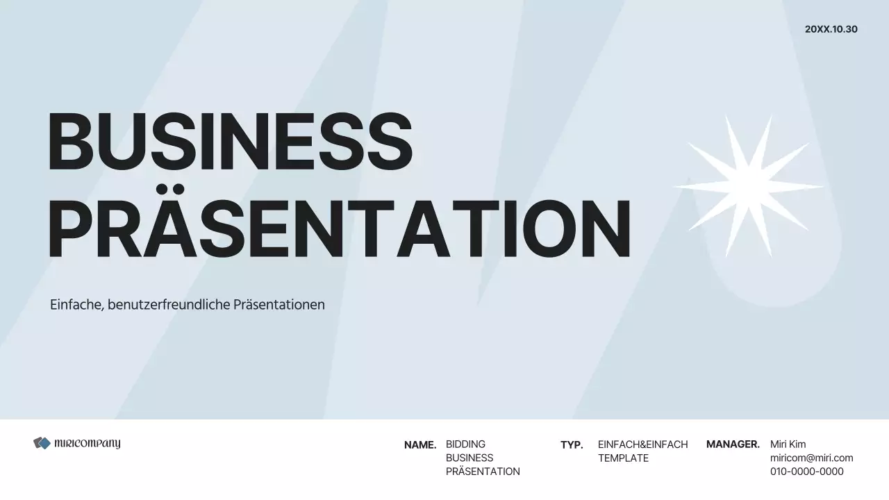 Ein einfacher Geschäftsplan in Grau und Weiß