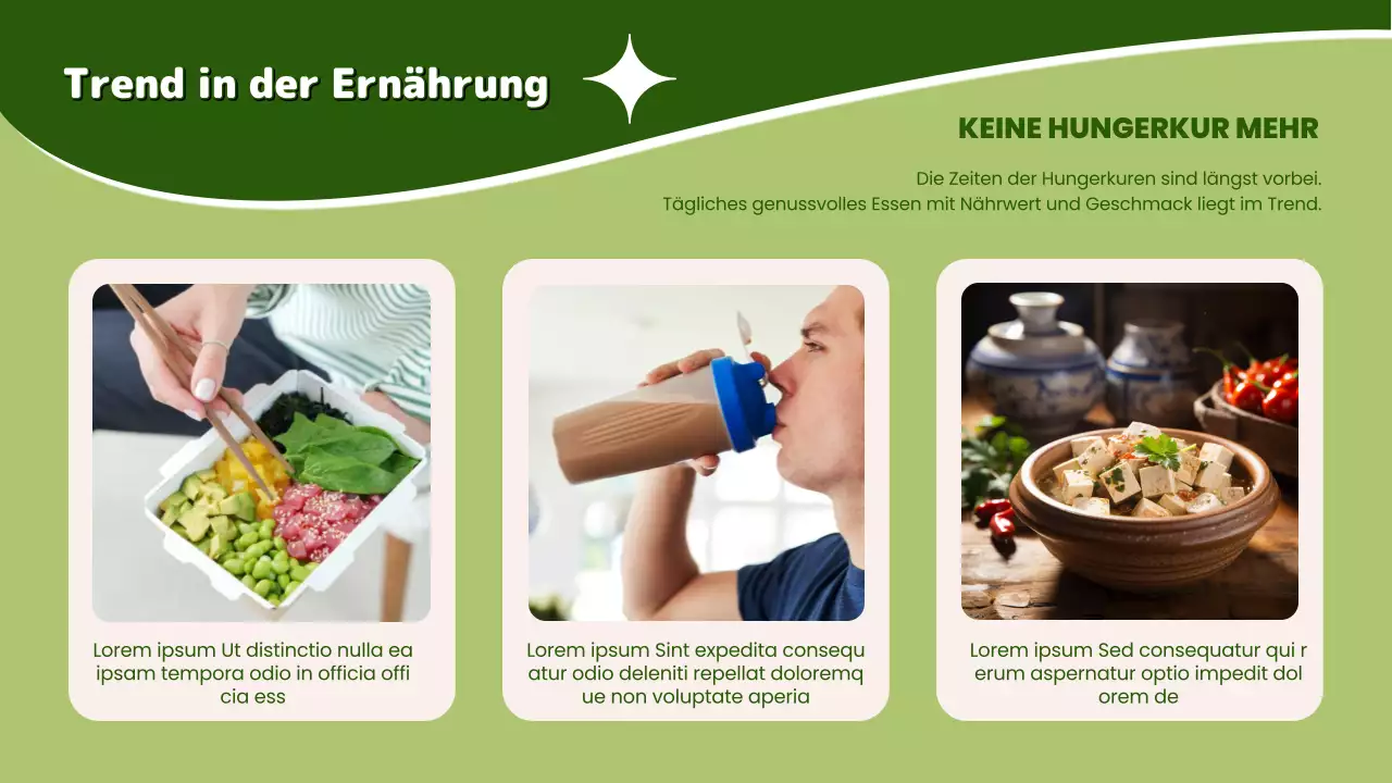 Trendy Life - Vorschläge für gesunde Ernährung in Grün und Chartreuse