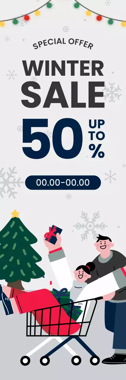 Announcing a cozy winter-inspired sale in gray and navy