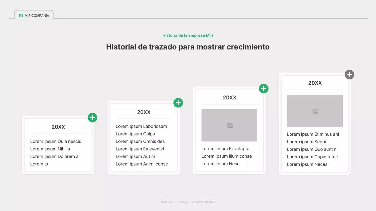 Un sencillo perfil de empresa verde y gris