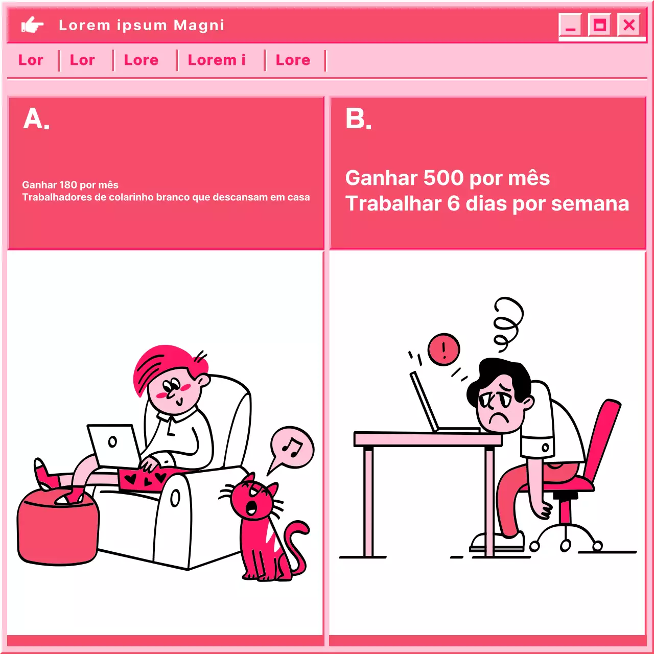 Um jogo de equilíbrio simples em rosa choque e cor-de-rosa @simplebalance