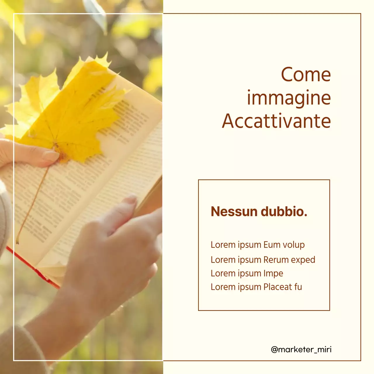 Guida alla progettazione di un modello di marketing caldo e semplice in bianco e marrone