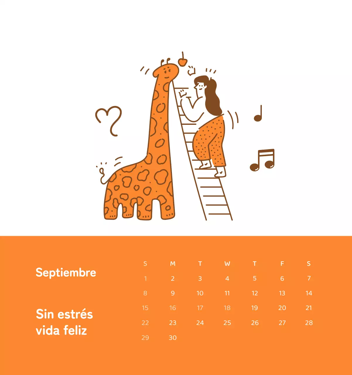 Un calendario con ilustraciones llenas de color y emoción