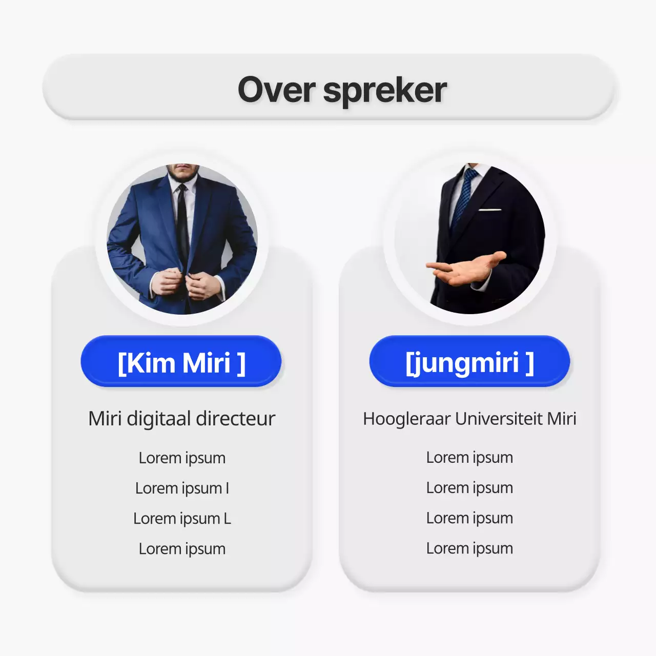 Seminar aankondiging in een minimalistische 3D stijl in blauw en grijs