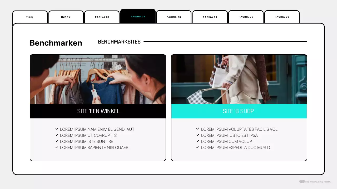 Een eenvoudig ontwerp voor een mintwitte webpagina