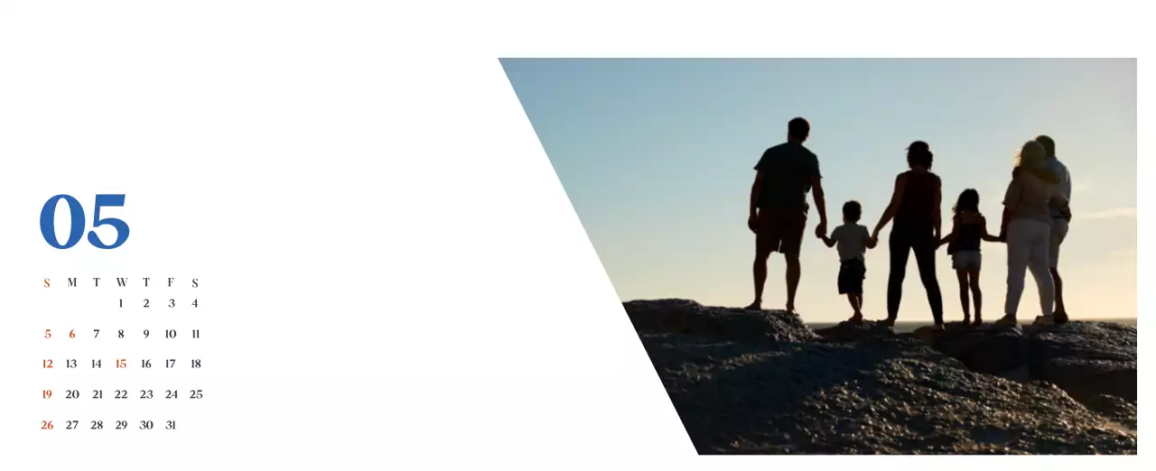 Calendario hospitalario con fotos de paisajes estacionales