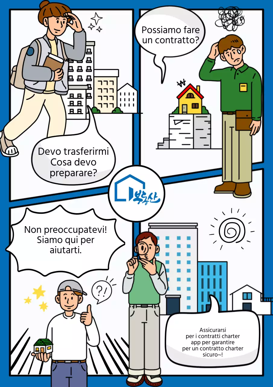 Annunci immobiliari di tendenza in blu