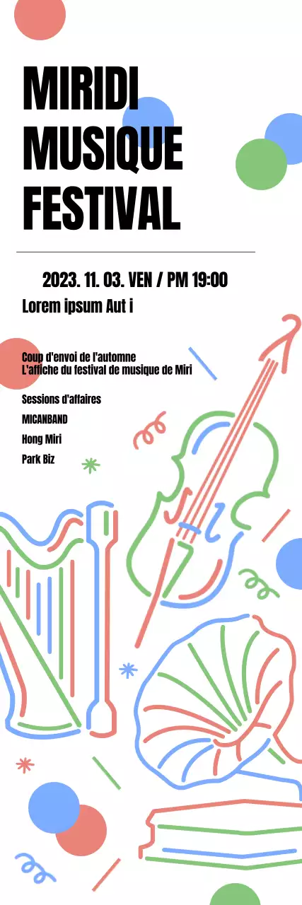 Promouvoir les concerts de musique avec des concepts colorés et mignons