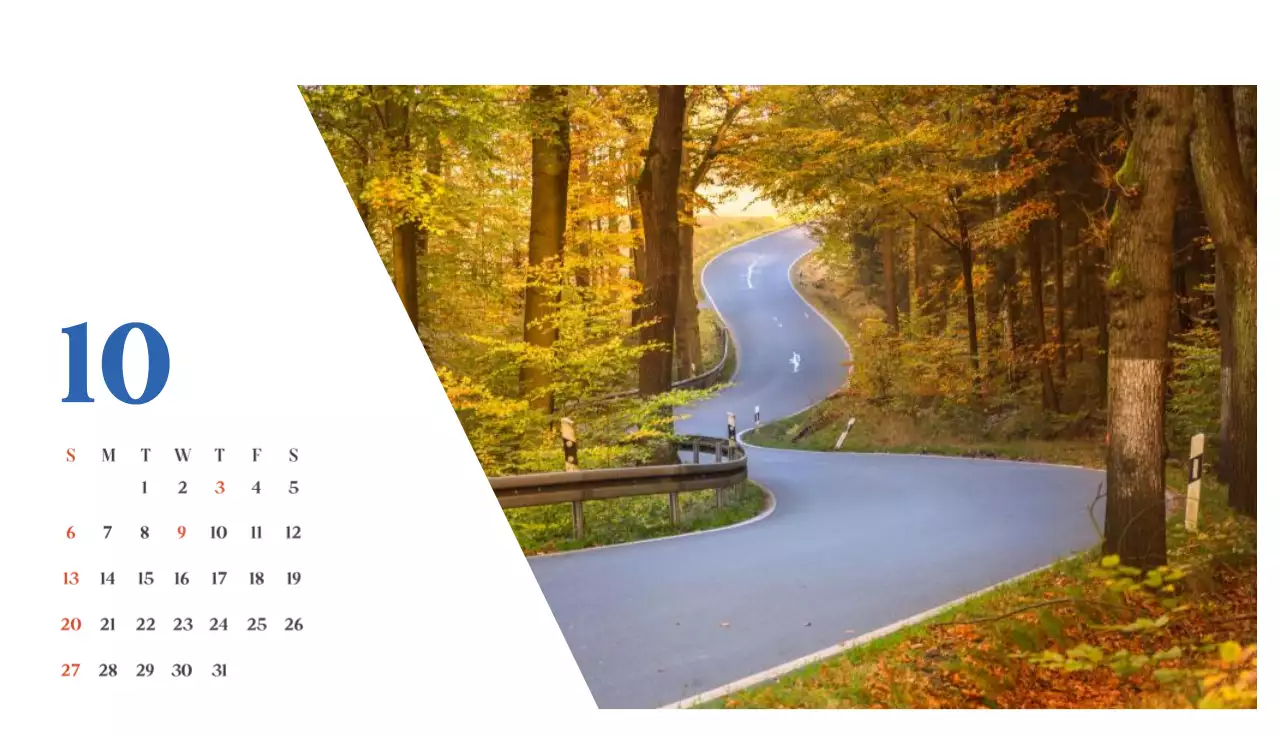 Krankenhauskalender mit saisonalen Landschaftsfotos