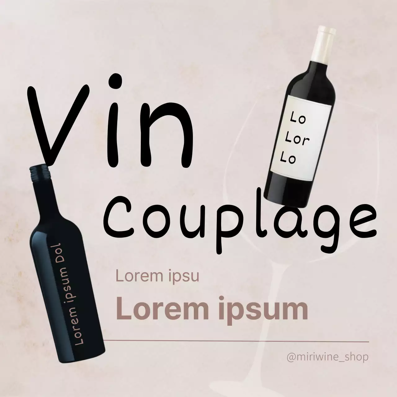 Promouvoir un simple magasin de vin en beige
