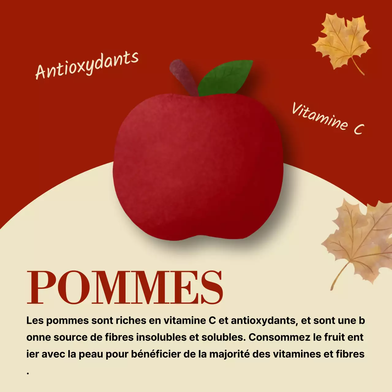 Promouvoir les fruits simples et de saison en rouge