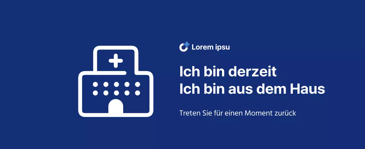 Einfacher Kalender mit klaren Illustrationen in Blau