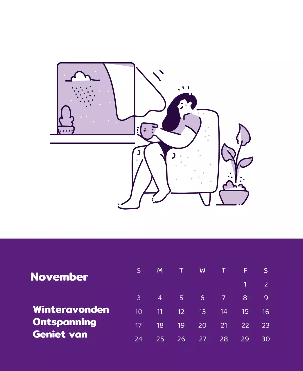 Een kalender met kleurrijke, emotionele illustraties