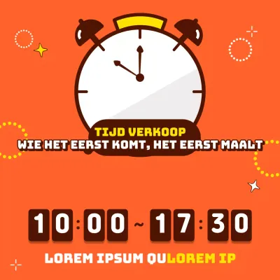 Trending getimede evenementadvertenties met oranje achtergrond