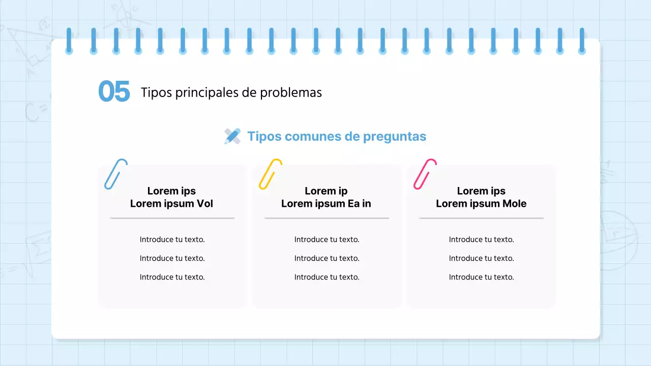Material escolar de matemáticas kitsch en azul claro y amarillo