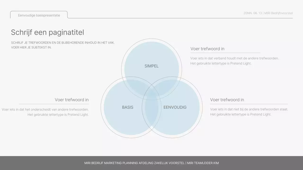 Eenvoudig basisrapport in lichtblauw en lichtgroen