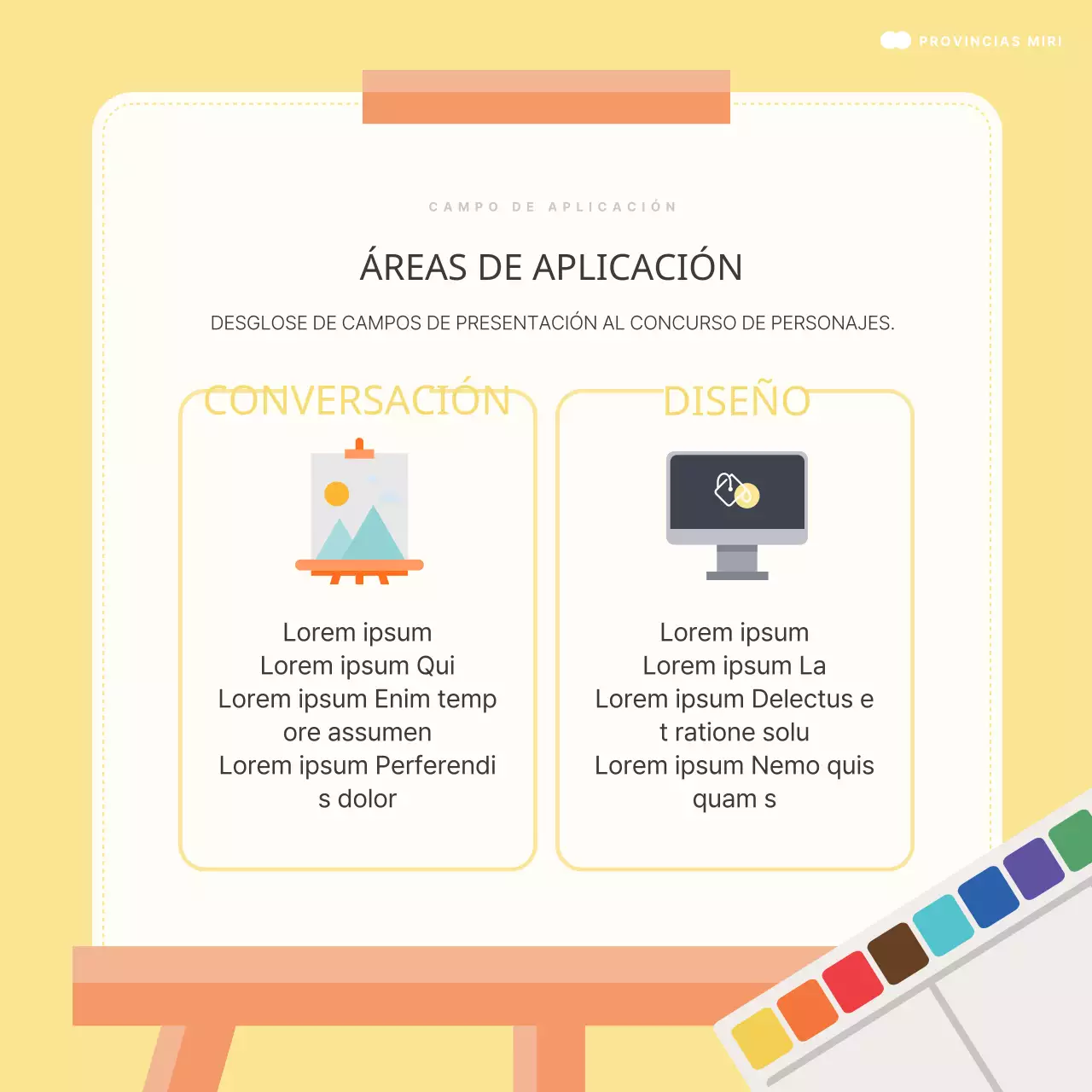 Promover un concurso de carácter sencillo en menta y marfil