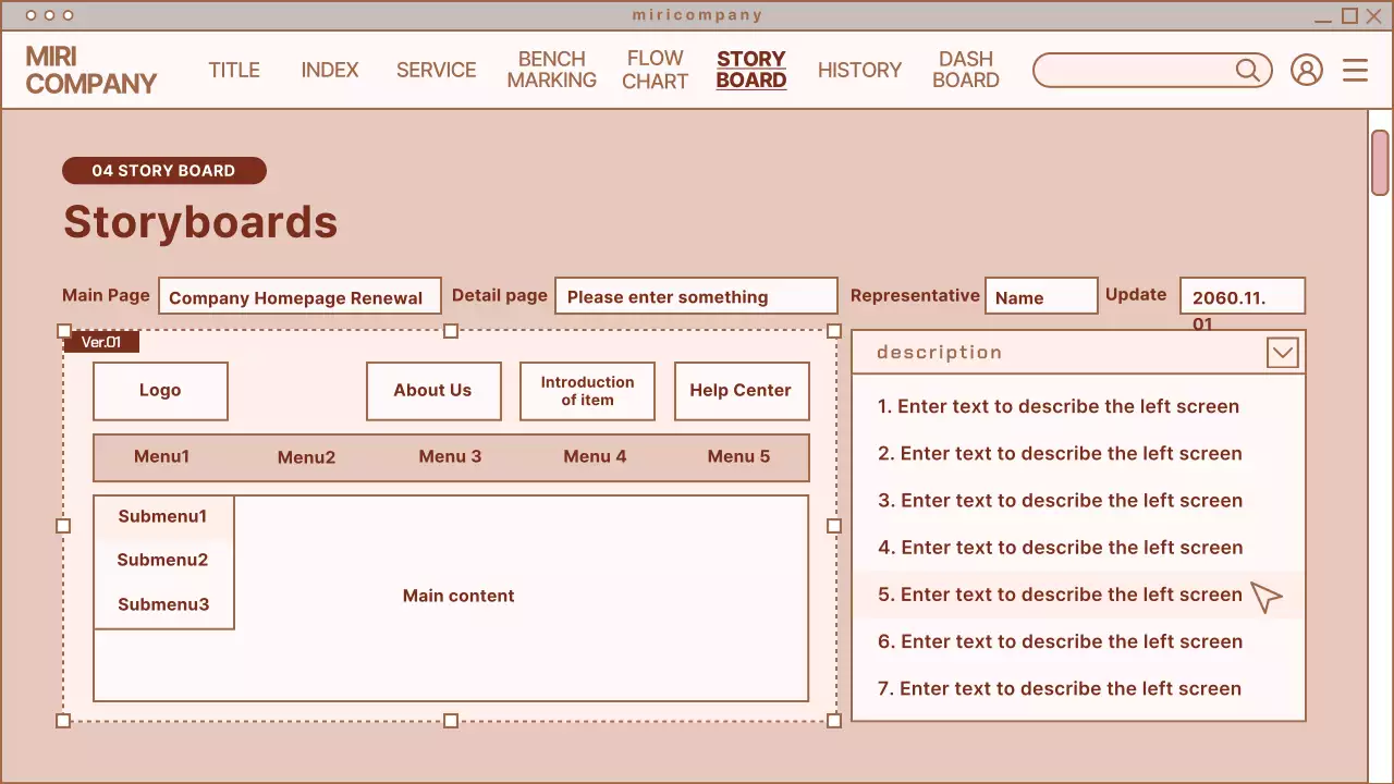 Brown Minimal Webpage Planner Presentation