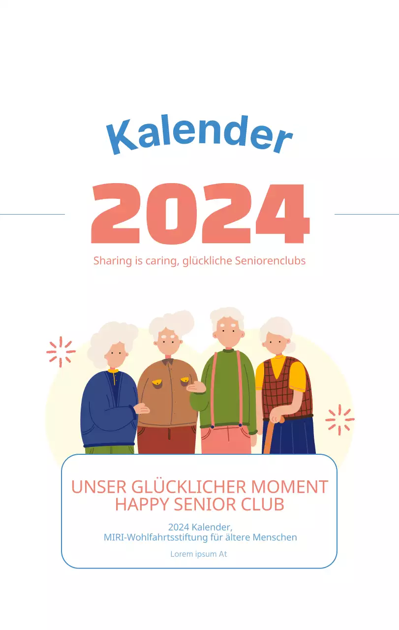 Arbeitskalender mit schönen Illustrationen