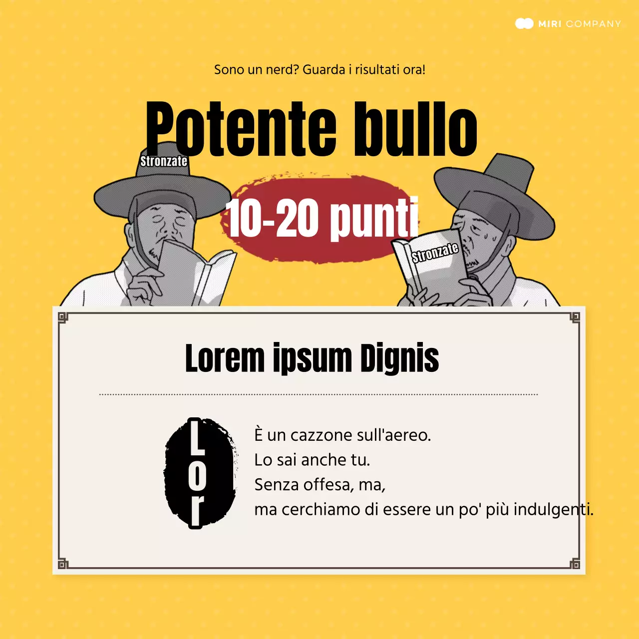 Test del bavaglio giallo e nero @yellowandblackgagtest