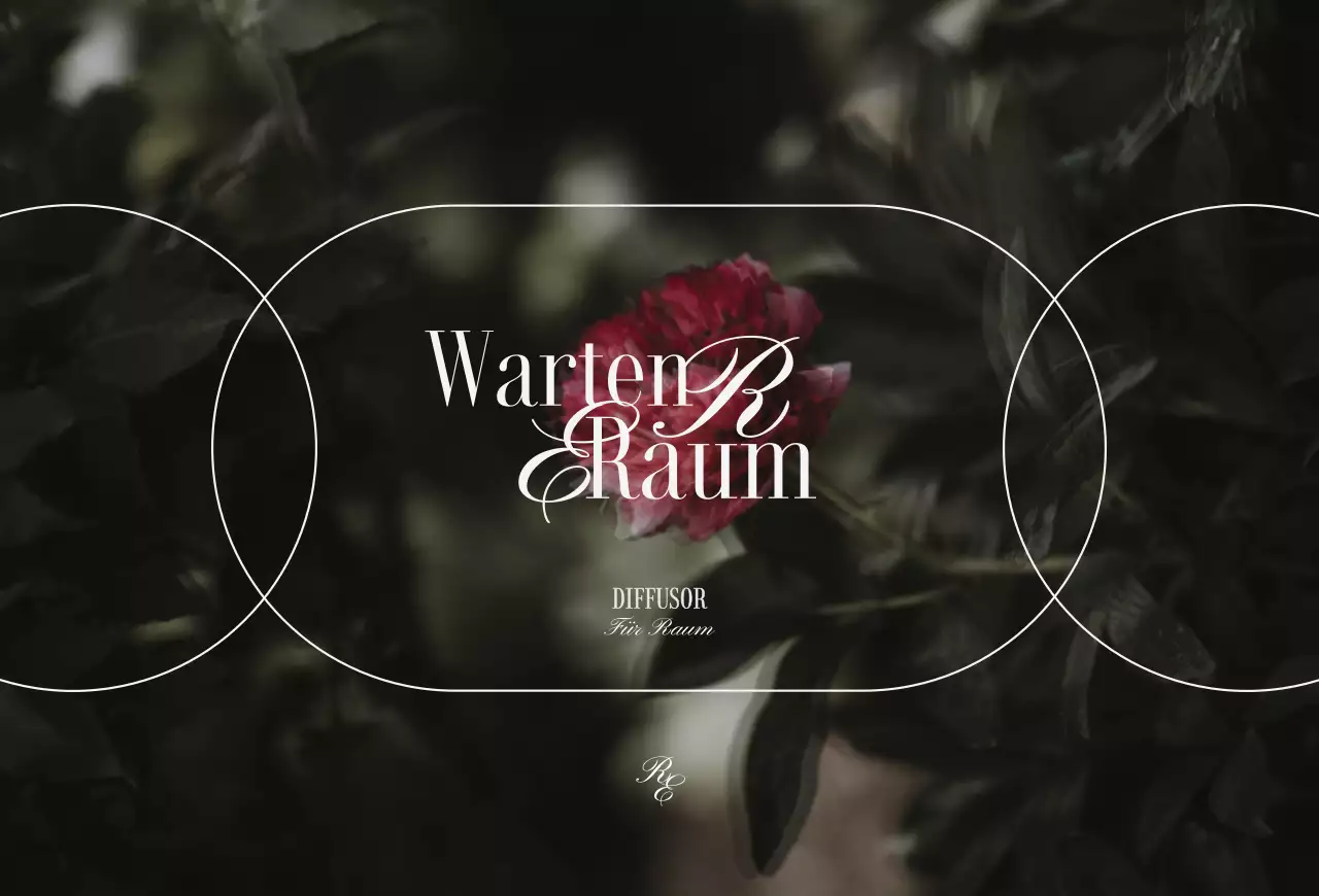 Ein luxuriöser Diffusor mit floralen Vintage-Motiven in gedeckten Farben zur Präsentation von Produkten