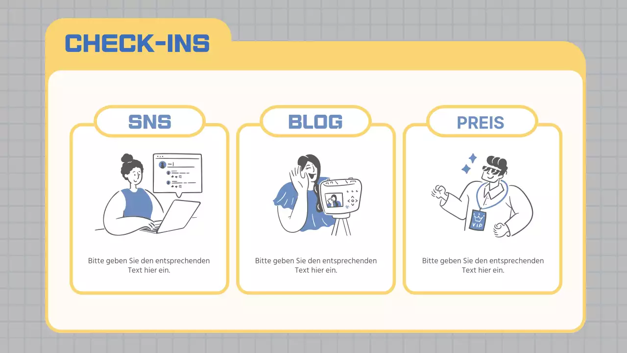 Modernes Marketing Sitzungsprotokoll in hellblau und gelb