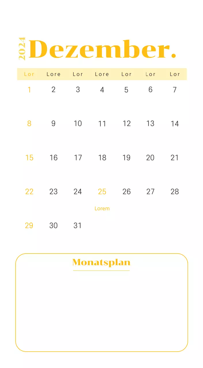 Kalender mit Jugendillustrationen auf gelbem und grünem Hintergrund