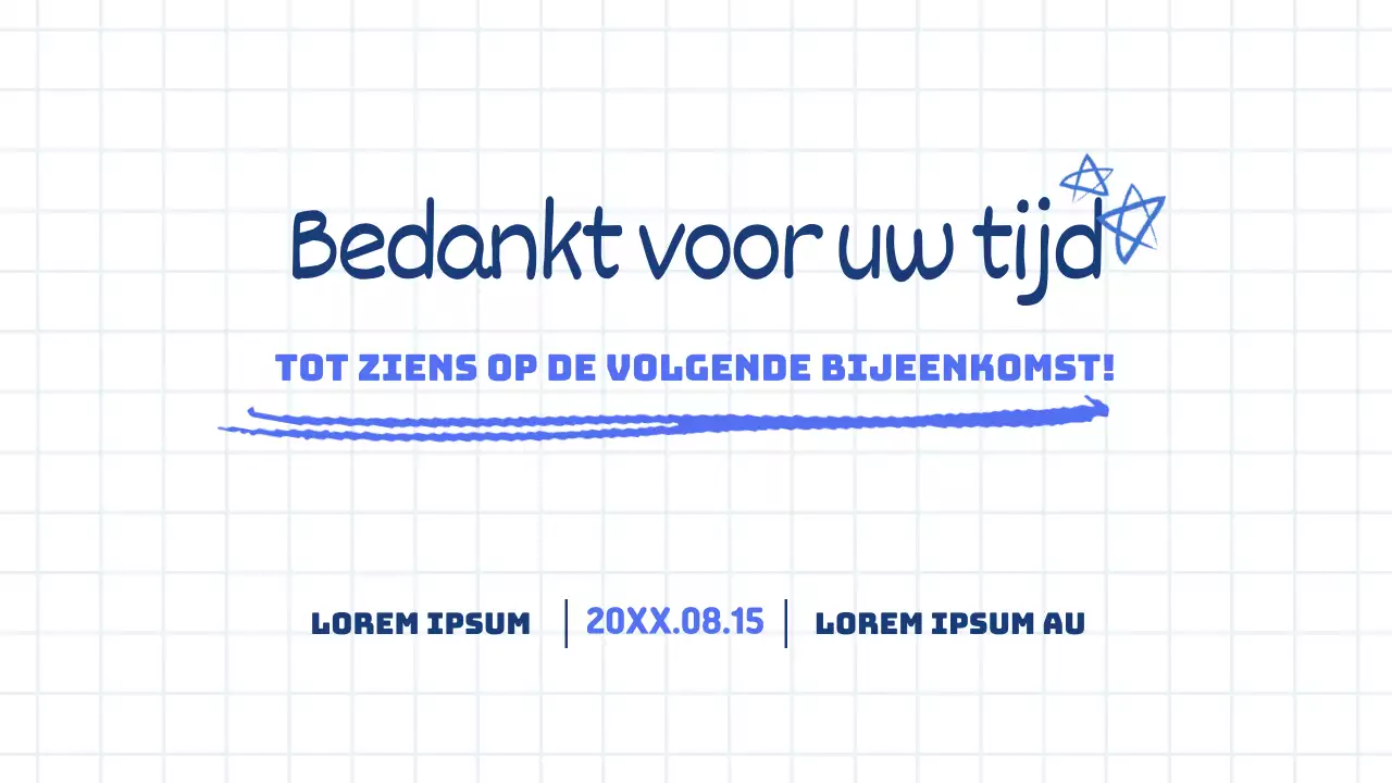 Trendy verslag van de marketingvergadering in wit en lichtblauw