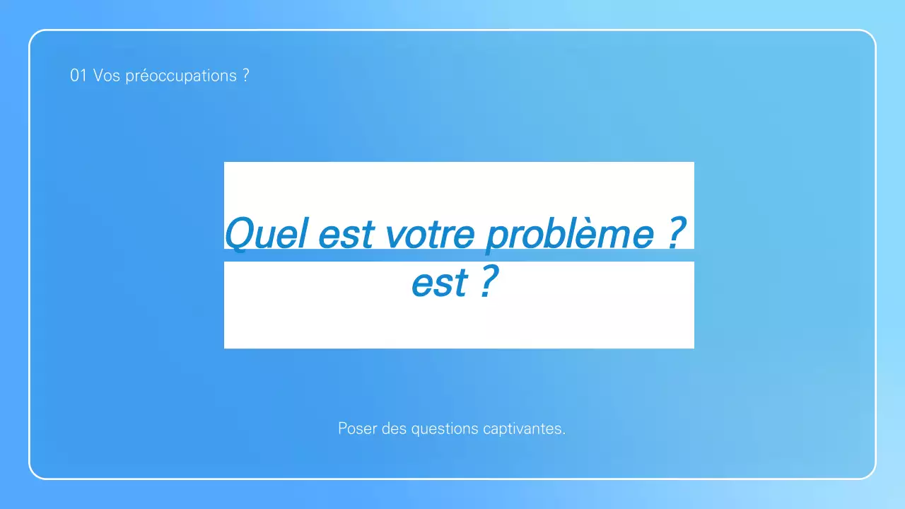 Présentation d'entreprise minimaliste en bleu clair et blanc