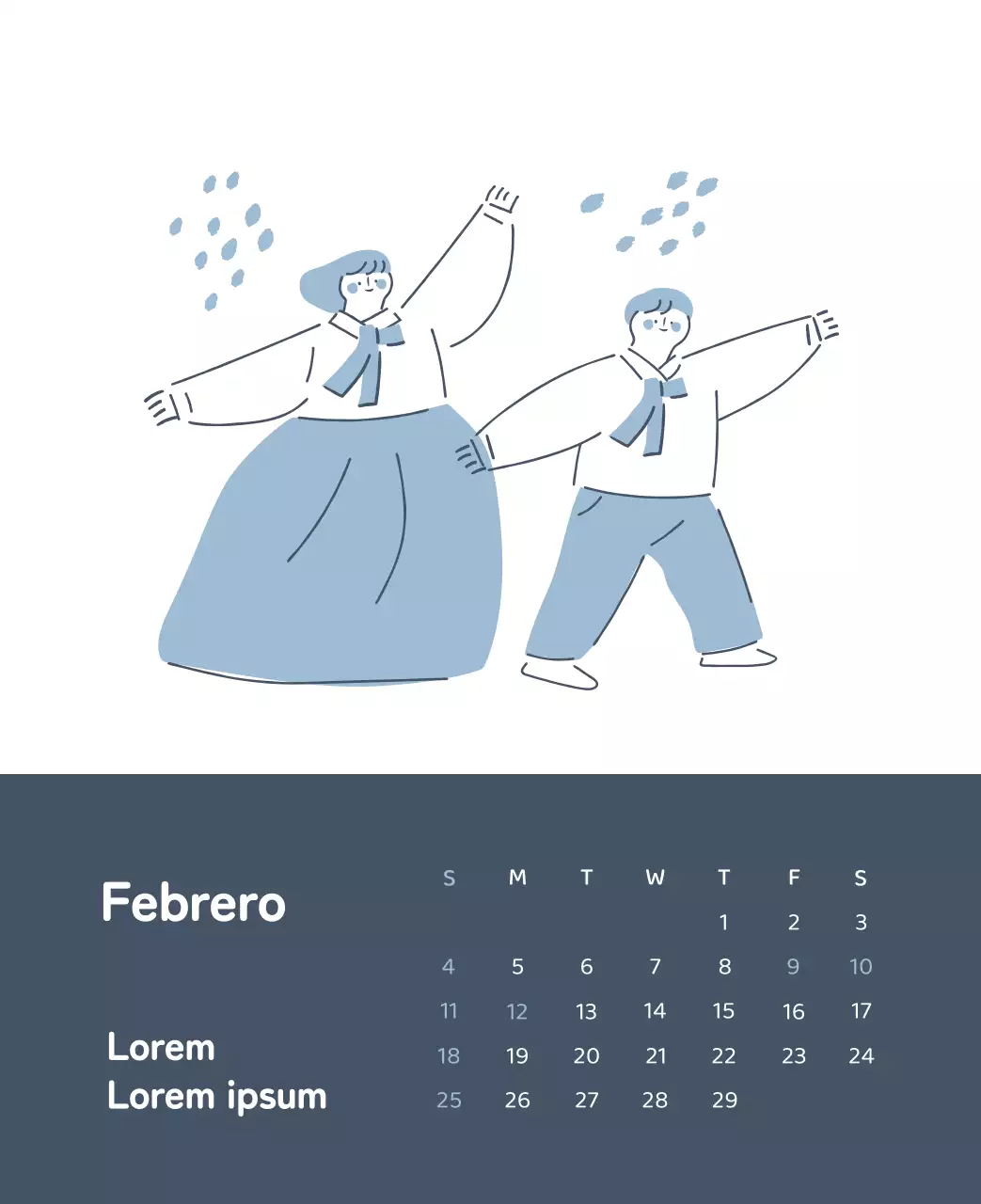 Un calendario con ilustraciones llenas de color y emoción