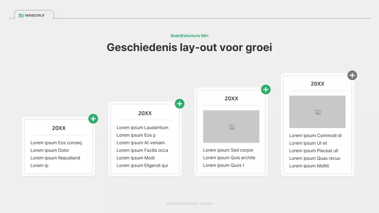 Een eenvoudig groen en grijs bedrijfsprofiel