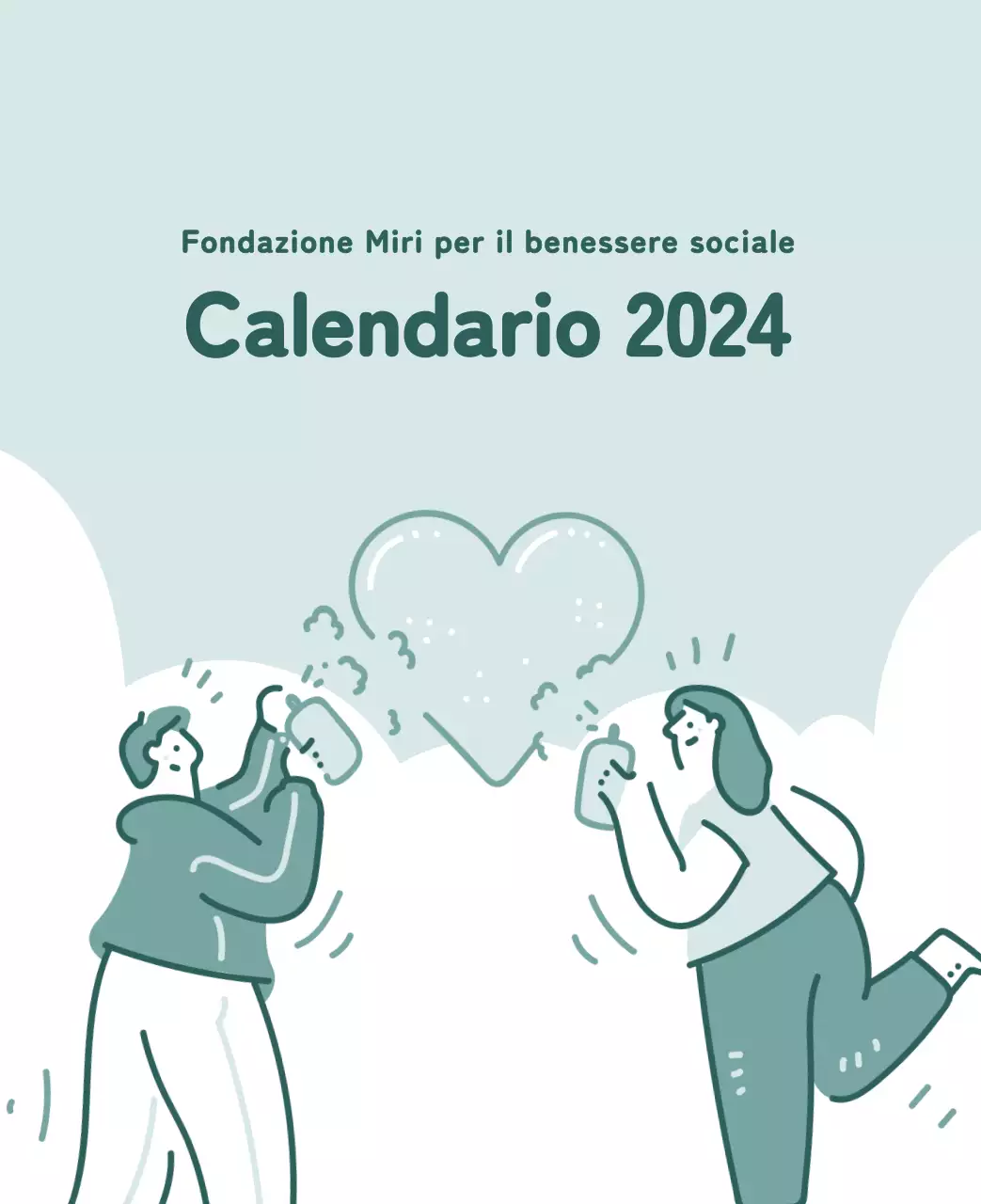 Un calendario con illustrazioni colorate ed emozionali