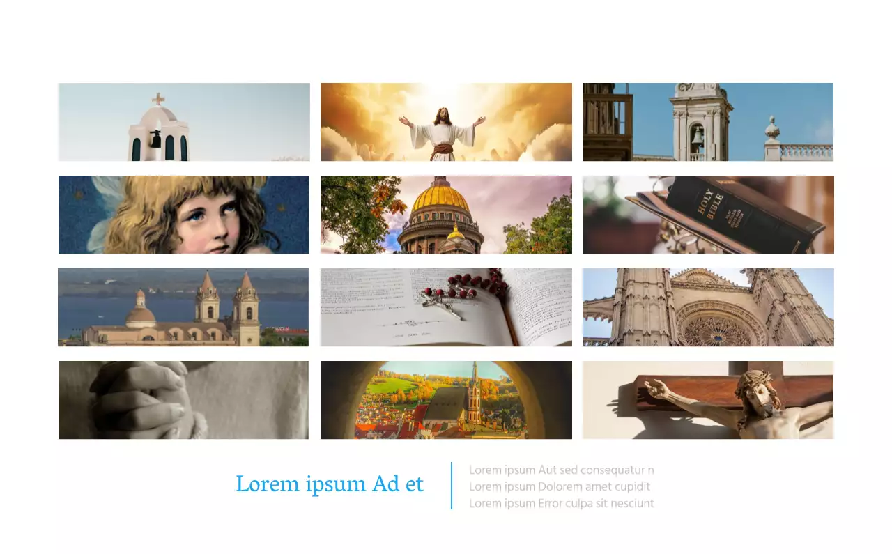 Calendario ecclesiastico blu di concezione moderna