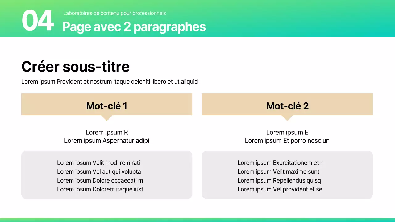 Une variété de rapports de mise en page dans une palette de couleurs tendance menthe et beige