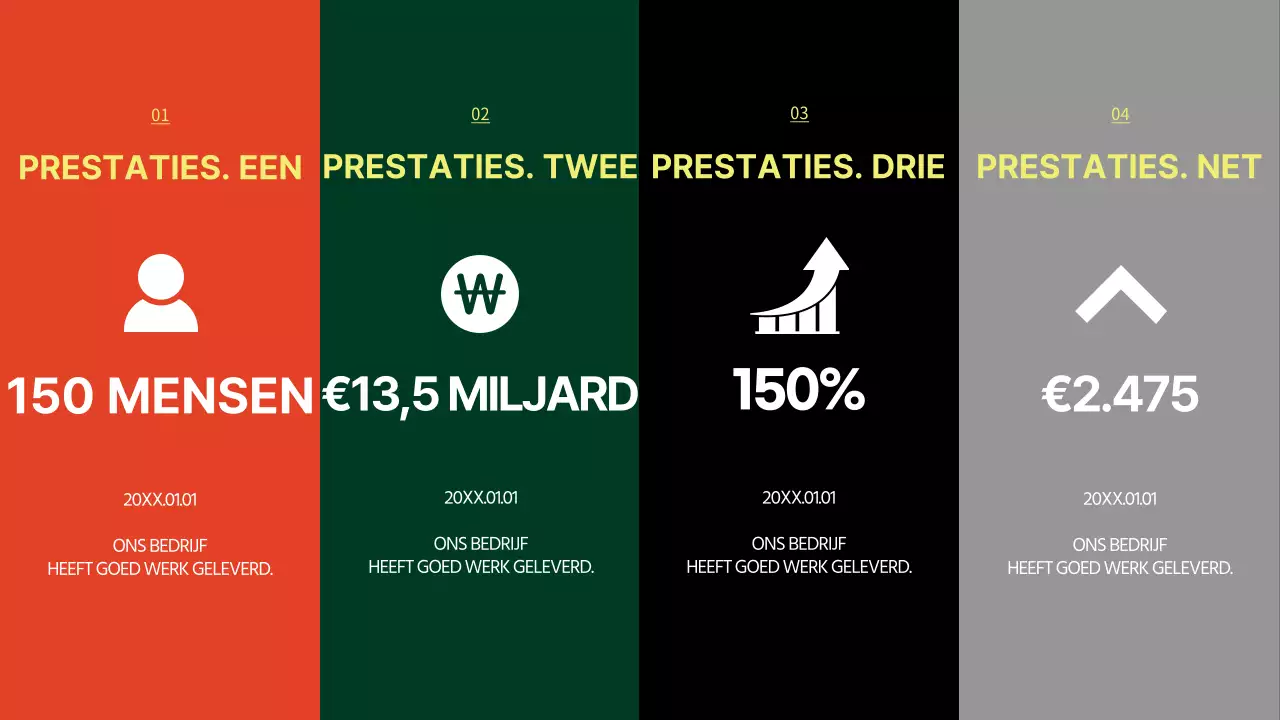 Eenvoudige vergaderagenda in oranje en groen