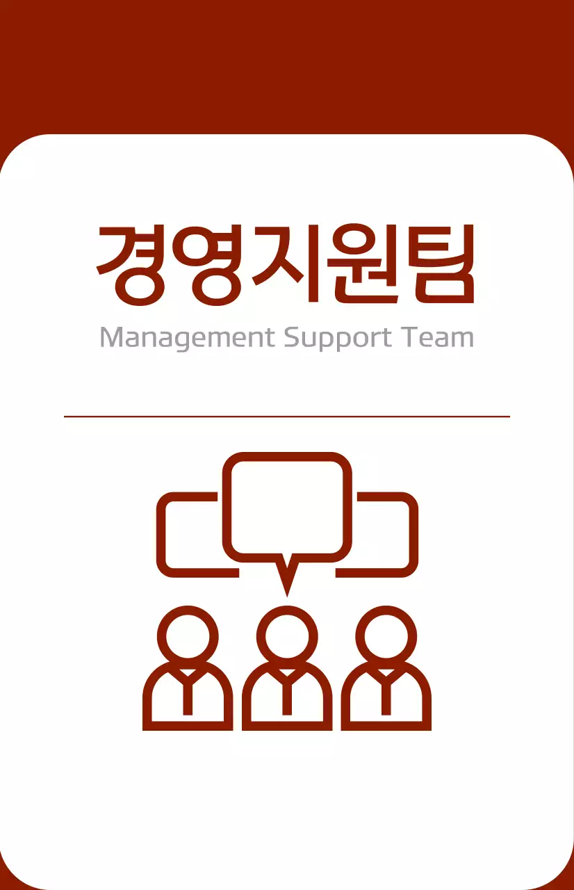 빨간색 강렬한 컨셉의 기업 부서 안내