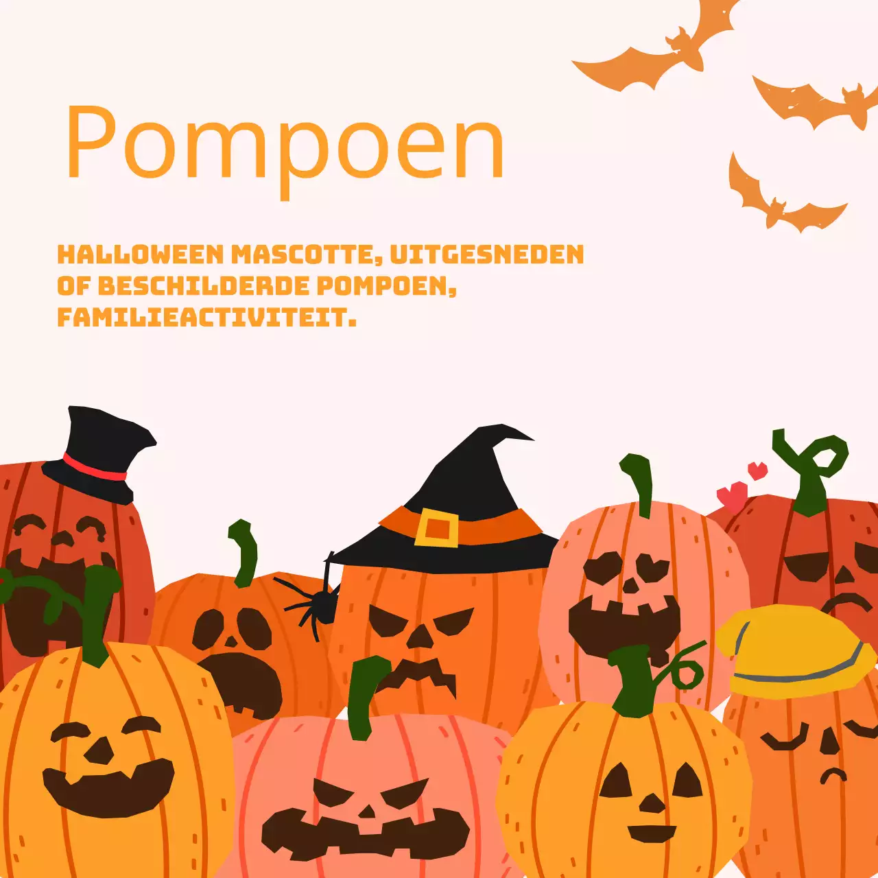 Promoot trendy Halloween kostuums in wit en oranje