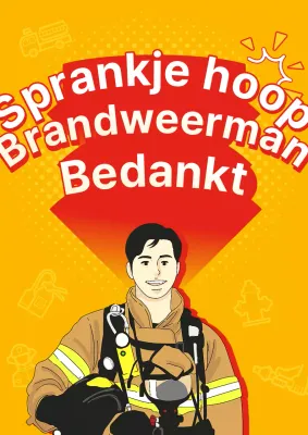 Promoot kitscherige brandweerbedankjes in oranje en rood