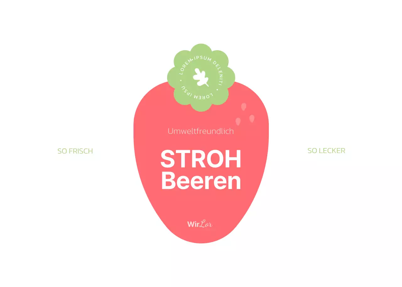 Entwerfen Sie ein pastellfarbenes, hübsches Erdbeertrauben-Packungsetikett