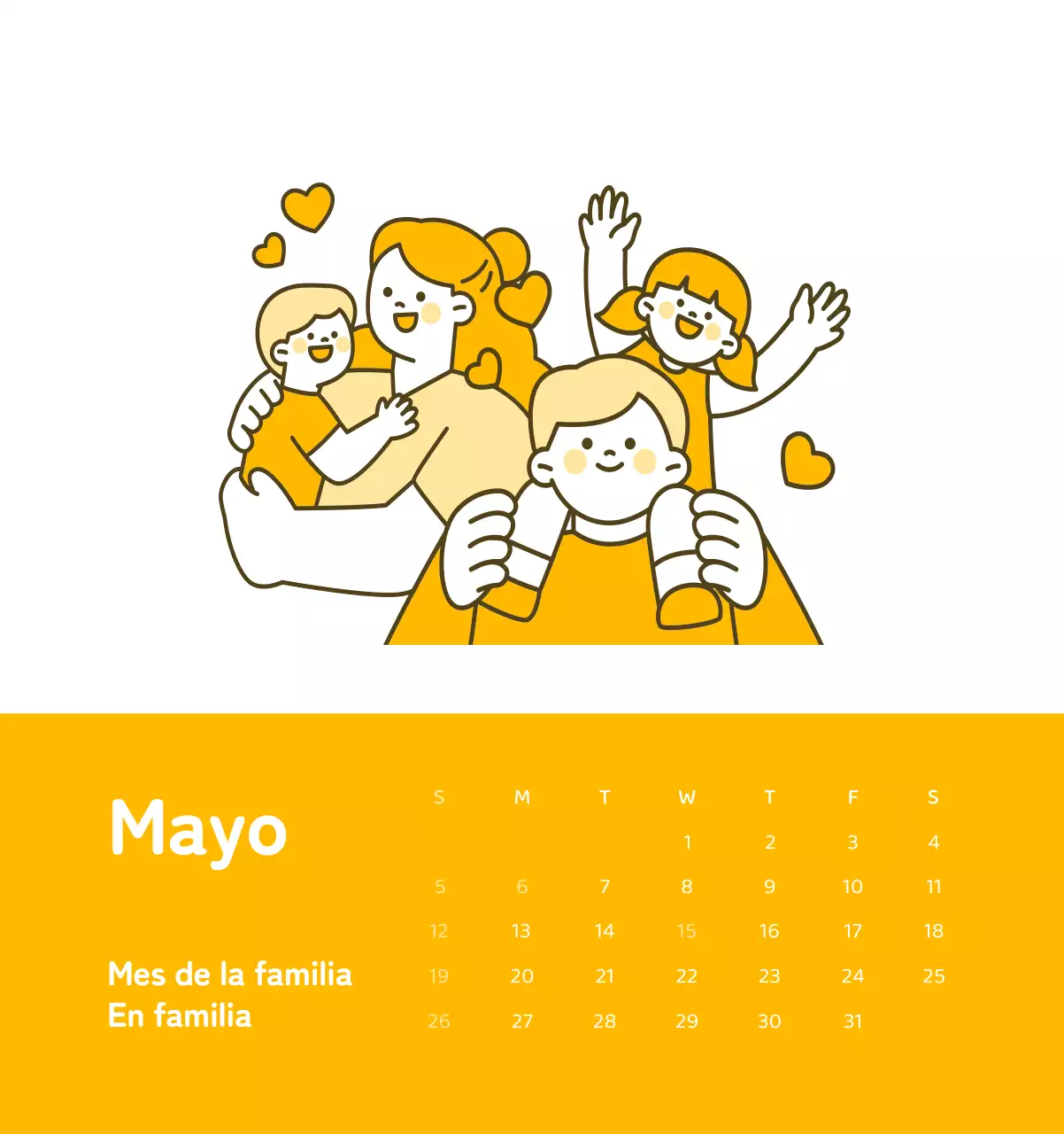 Un calendario con ilustraciones llenas de color y emoción