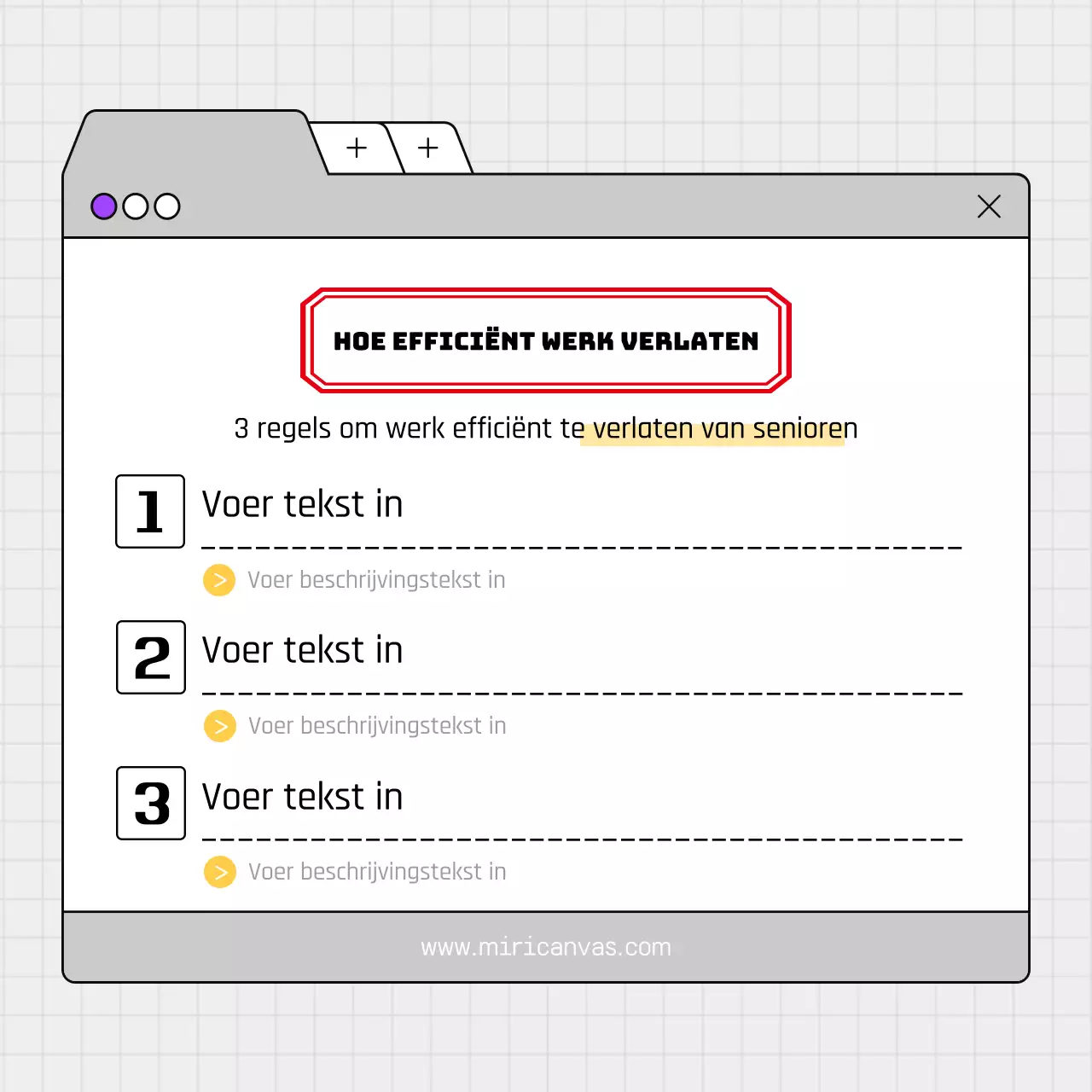 Een gids met grijze, eenvoudige en stiptheidstips