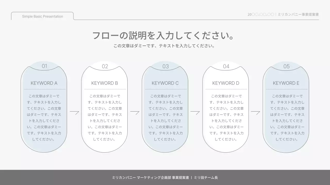 白 シンプル 提案書 プレゼンテーション