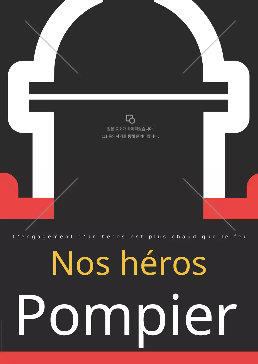 Promouvoir une illustration simple de pompier en jaune et rouge sur fond noir