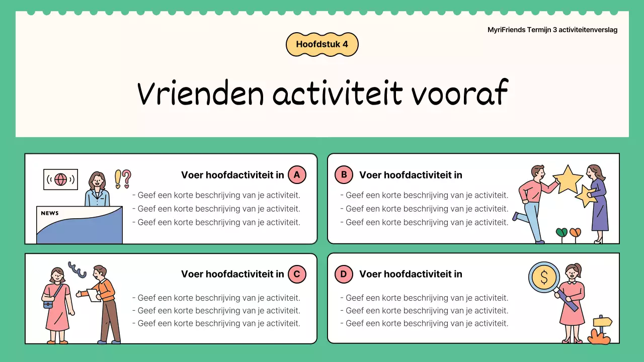  Kitscherige groene en gele verslagen van supportersactiviteiten