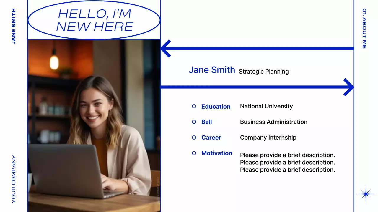 블루 모던 직원 소개 프레젠테이션