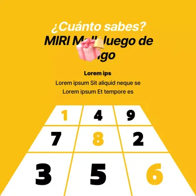 Promocione un bingo kitsch en amarillo